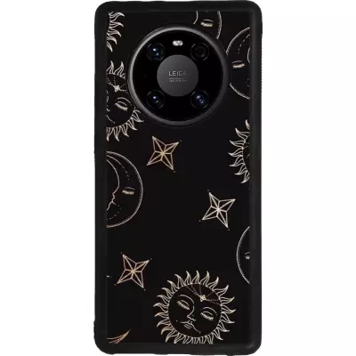 Coque Huawei Mate 40 Pro - Silicone rigide noir Suns and Moons