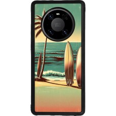 Coque Huawei Mate 40 Pro - Silicone rigide noir Surf Paradise