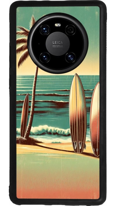Coque Huawei Mate 40 Pro - Silicone rigide noir Surf Paradise