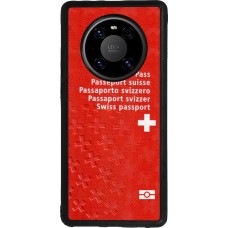 Coque Huawei Mate 40 Pro - Silicone rigide noir Swiss Passport