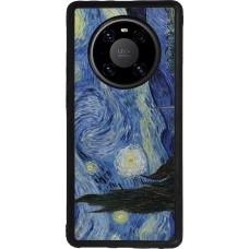 Huawei Mate 40 Pro Case Hülle - Silikon schwarz Kunstbild - Sternennacht - Van Gogh