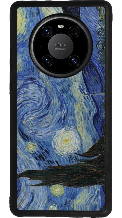 Coque Huawei Mate 40 Pro - Silicone rigide noir Tableau art - La Nuit étoilée - Van Gogh