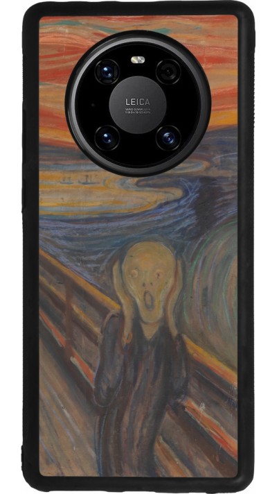 Coque Huawei Mate 40 Pro - Silicone rigide noir Tableau art - Le Cri - Edvard Munch