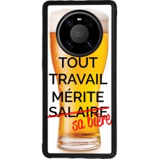 Huawei Mate 40 Pro Case Hülle - Silikon schwarz Tout travail mérite sa bière