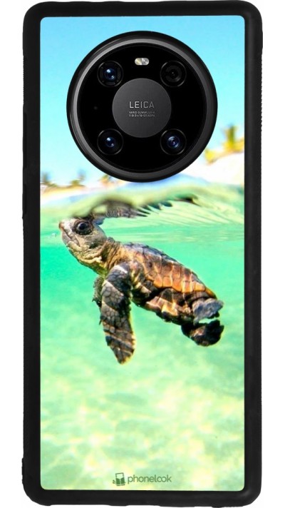 Coque Huawei Mate 40 Pro - Silicone rigide noir Turtle Underwater