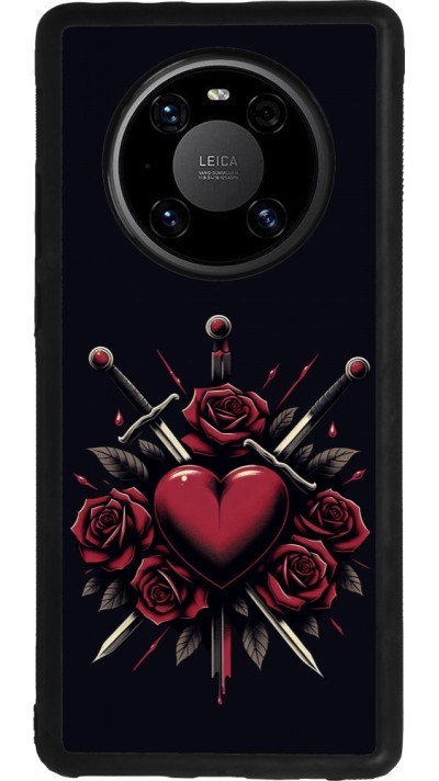 Coque Huawei Mate 40 Pro - Silicone rigide noir Valentine 2024 gothic love