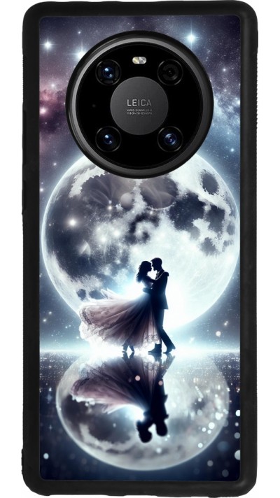Coque Huawei Mate 40 Pro - Silicone rigide noir Valentine 2024 Love under the moon