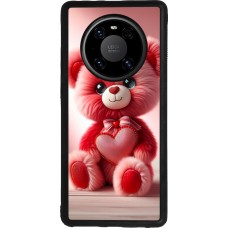 Coque Huawei Mate 40 Pro - Silicone rigide noir Valentine 2024 Ourson rose