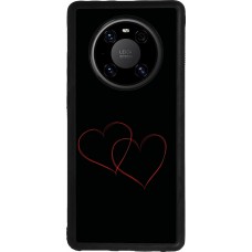 Coque Huawei Mate 40 Pro - Silicone rigide noir Valentine 2023 attached heart