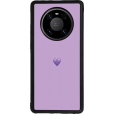 Huawei Mate 40 Pro Case Hülle - Silikon schwarz Valentine 2023 purpule single heart