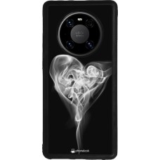 Coque Huawei Mate 40 Pro - Silicone rigide noir Valentine 2022 Black Smoke