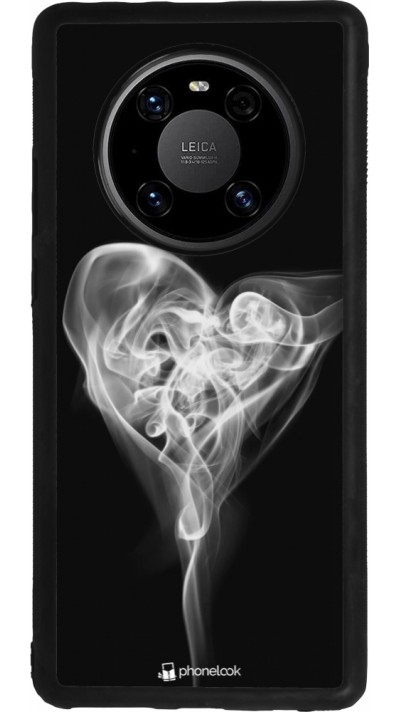 Coque Huawei Mate 40 Pro - Silicone rigide noir Valentine 2022 Black Smoke