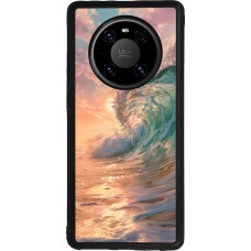 Coque Huawei Mate 40 Pro - Silicone rigide noir Wave Sunset