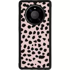 Coque Huawei Mate 40 Pro - Silicone rigide noir Wild Leopard Pink