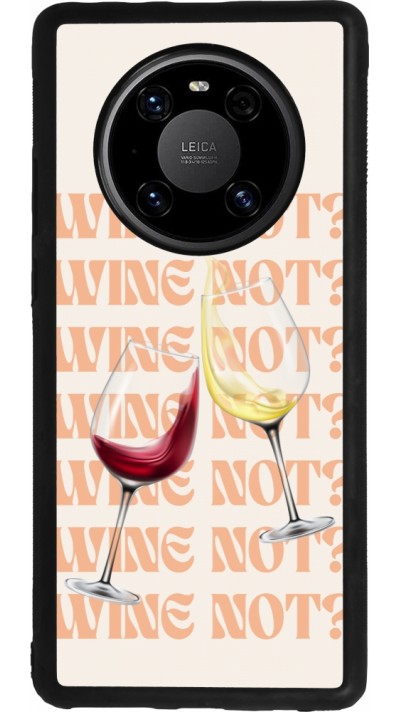 Coque Huawei Mate 40 Pro - Silicone rigide noir Wine not