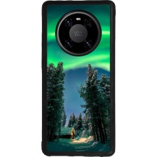 Coque Huawei Mate 40 Pro - Silicone rigide noir Winter 22 Northern Lights