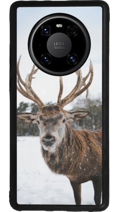 Coque Huawei Mate 40 Pro - Silicone rigide noir Winter 25 Winter reindeer