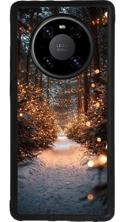 Coque Huawei Mate 40 Pro - Silicone rigide noir Winter 25 Winter snowy road