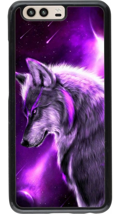 Coque Huawei P10 - Purple Sky Wolf