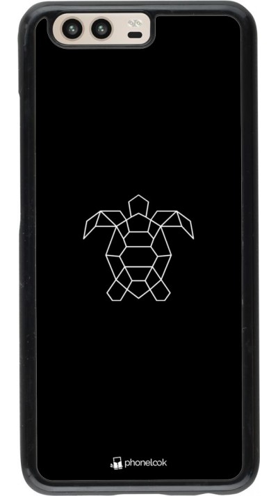 Coque Huawei P10 - Turtles lines on black