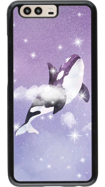 Coque Huawei P10 - Whale in sparking stars