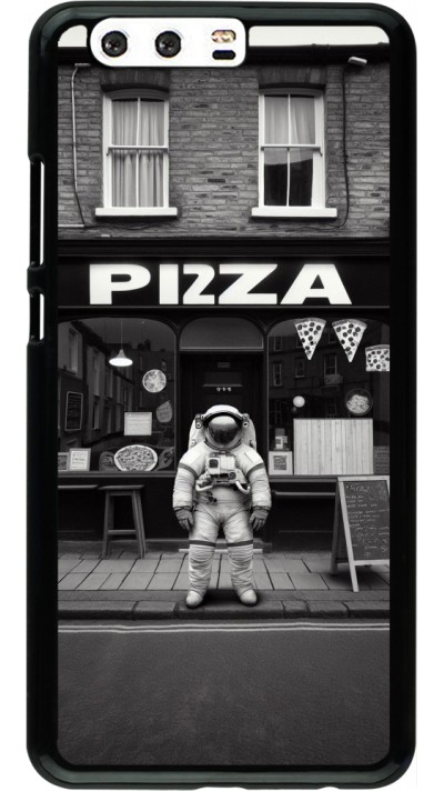 Coque Huawei P10 Plus - Astronaute devant une Pizzeria