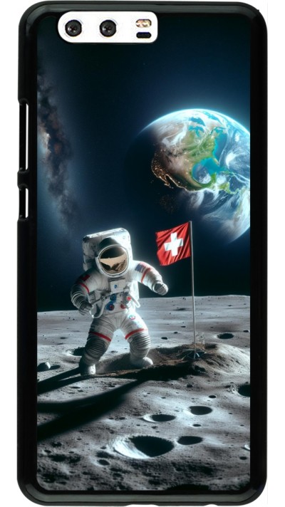 Coque Huawei P10 Plus - Astro Suisse sur lune