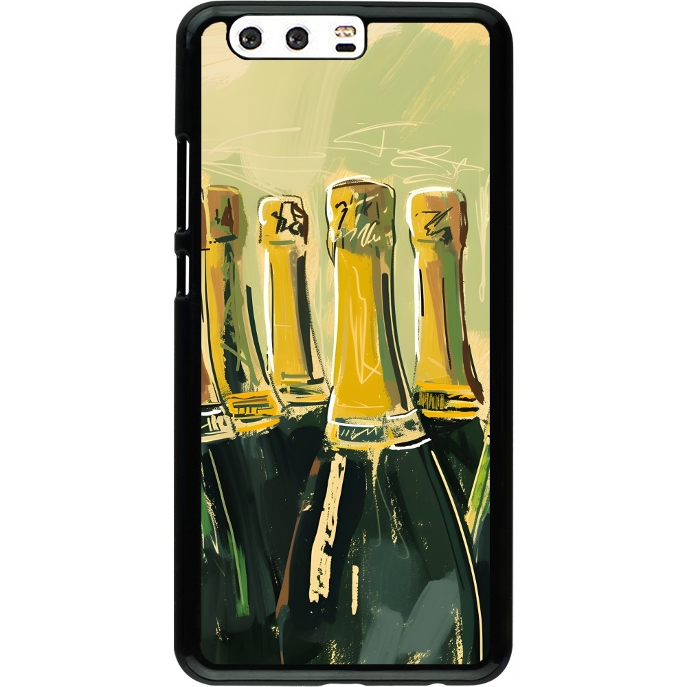 Huawei P10 Plus Case Hülle - Champagne Malerei