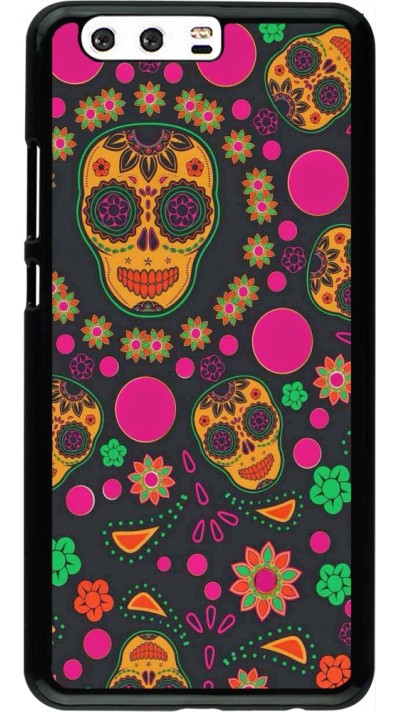Coque Huawei P10 Plus - Halloween 22 colorful mexican skulls