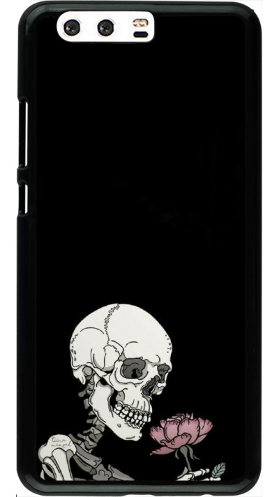 Coque Huawei P10 Plus - Halloween 2023 rose and skeleton