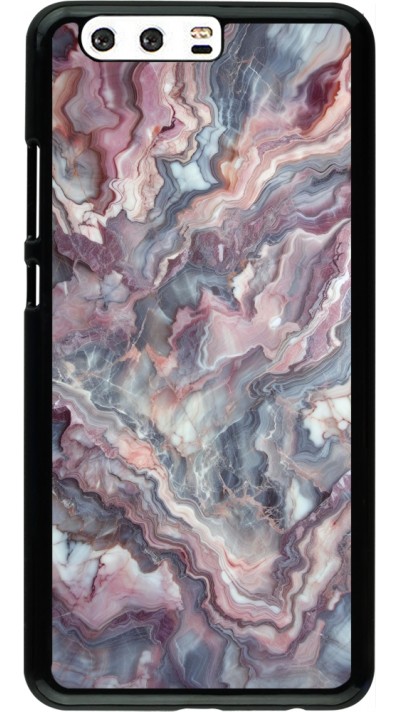 Huawei P10 Plus Case Hülle - Violetter silberner Marmor