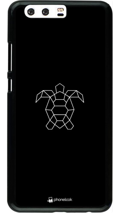 Coque Huawei P10 Plus - Turtles lines on black