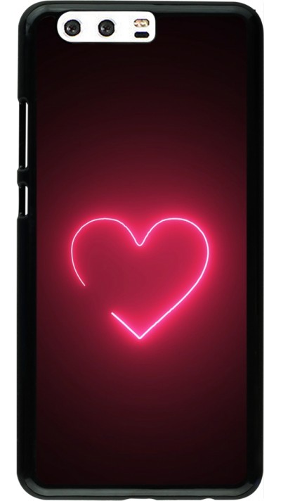 Huawei P10 Plus Case Hülle - Valentine 2023 single neon heart