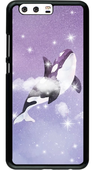 Coque Huawei P10 Plus - Whale in sparking stars