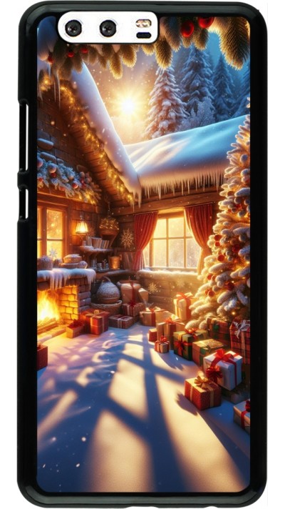 Huawei P10 Plus Case Hülle - Weihnachten Chalet Feerie