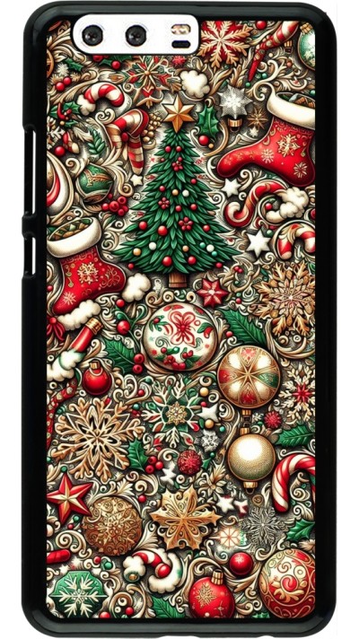 Huawei P10 Plus Case Hülle - Weihnachten 2023 Mikromuster