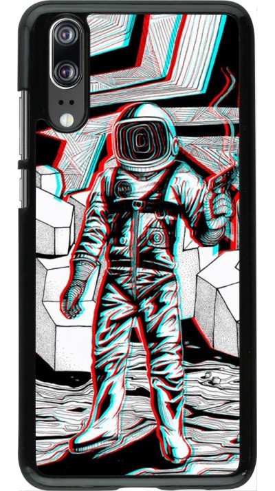 Hülle Huawei P20 - Anaglyph Astronaut