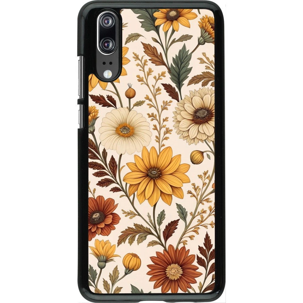 Huawei P20 Case Hülle - Autumn 25 Flower pattern