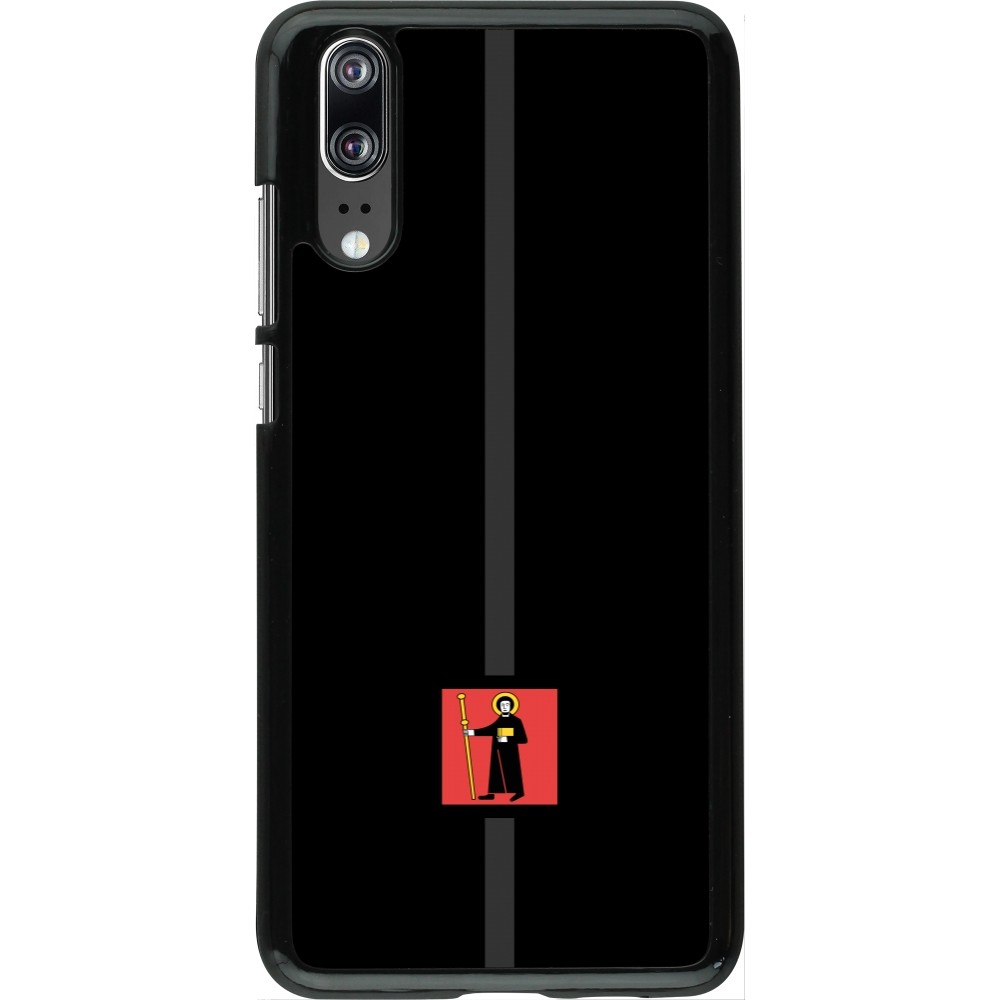 Huawei P20 Case Hülle - Kanton GL schwarz
