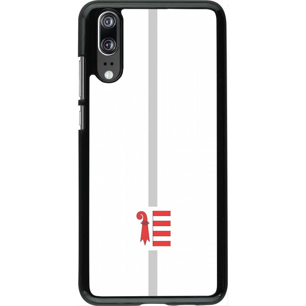 Coque Huawei P20 - Canton JU blanc