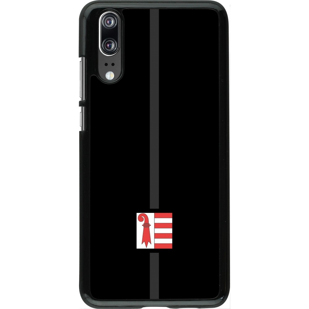 Coque Huawei P20 - Canton JU noir