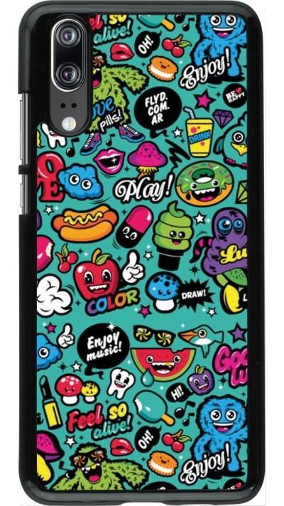 Huawei P20 Case Hülle - Cartoons old school