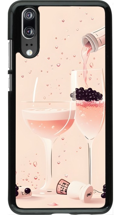 Huawei P20 Case Hülle - Champagne Pouring Pink