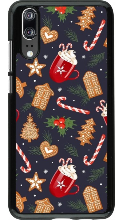 Coque Huawei P20 - Christmas 25 Pattern Gingerbread House