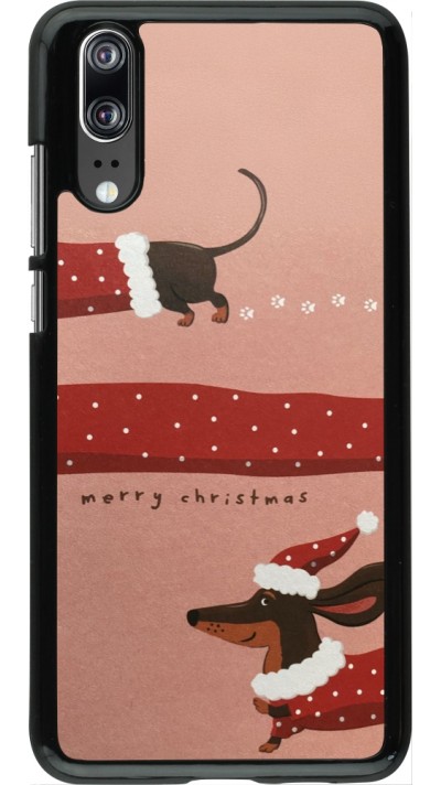 Coque Huawei P20 - Christmas 25 Teckel Merry Xmas