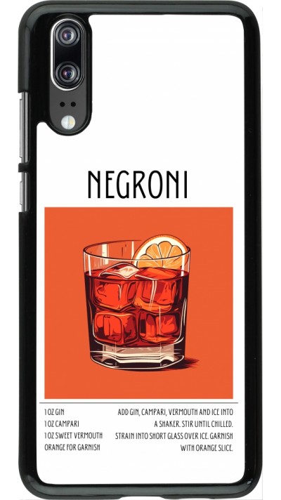 Coque Huawei P20 - Cocktail recette Negroni