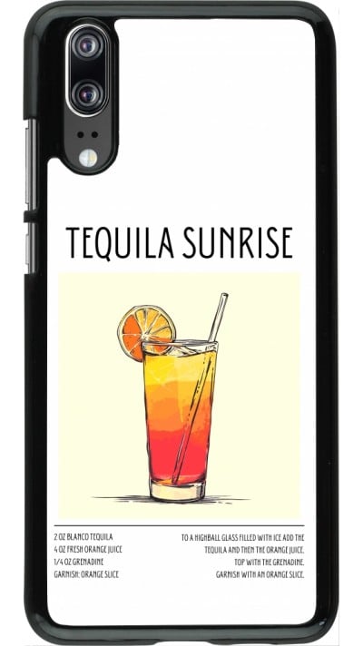 Coque Huawei P20 - Cocktail recette Tequila Sunrise