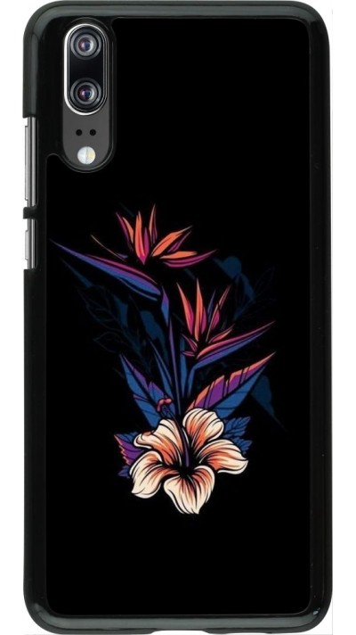 Coque Huawei P20 - Dark Flowers