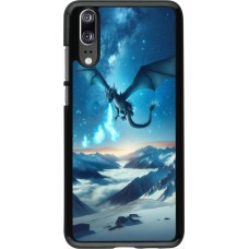 Huawei P20 Case Hülle - Drache nächtliche Berg