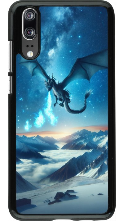 Huawei P20 Case Hülle - Drache nächtliche Berg